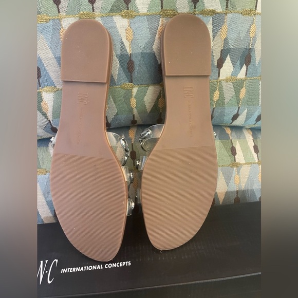 New INC clear strap shell sandals sz 8 ladies $59 - Picture 5 of 7